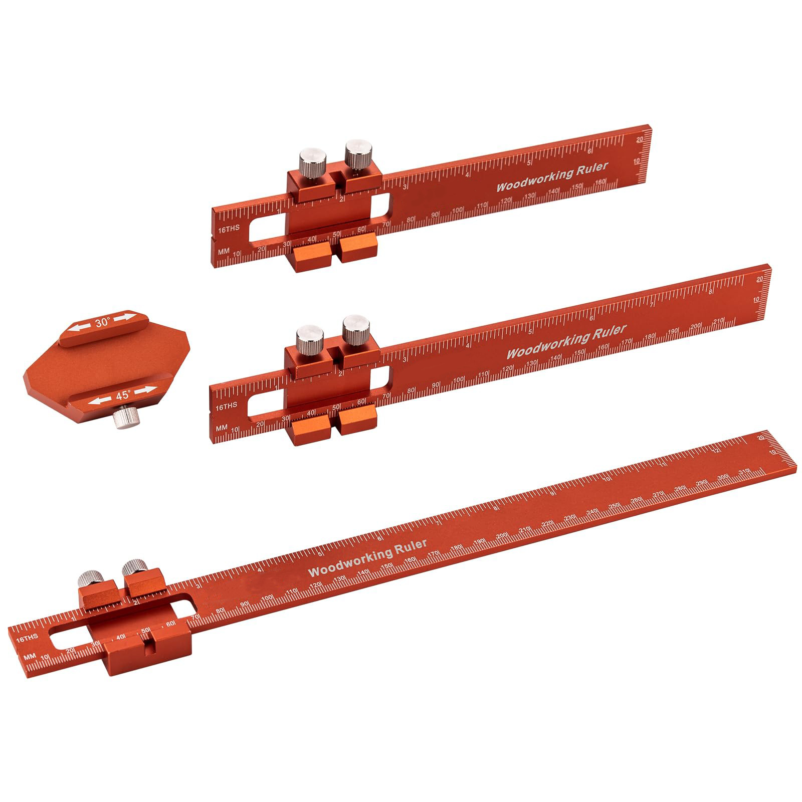 Precision Woodworking Pocket Ruler Woodworking Scribing Positioner Multifunctional Measuring Auxiliary Tool