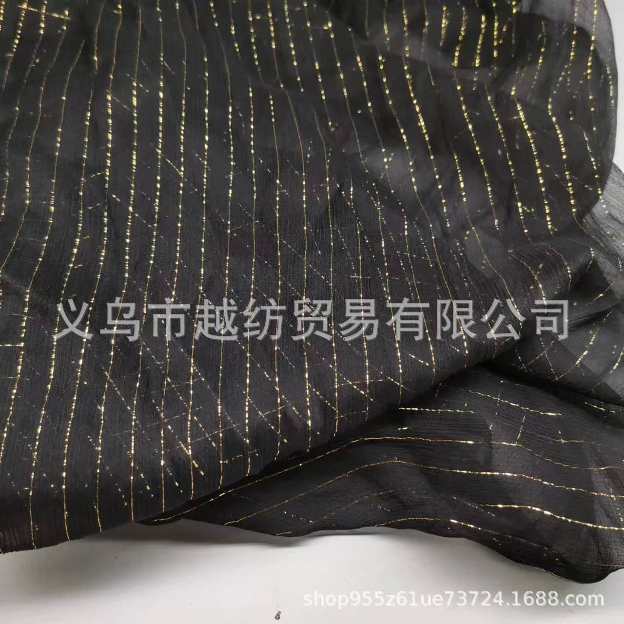 Gold thread crepe fabric narrow cheongsam Chinese clothing DIY skirt fashion silk scarf fabric multi-color optional
