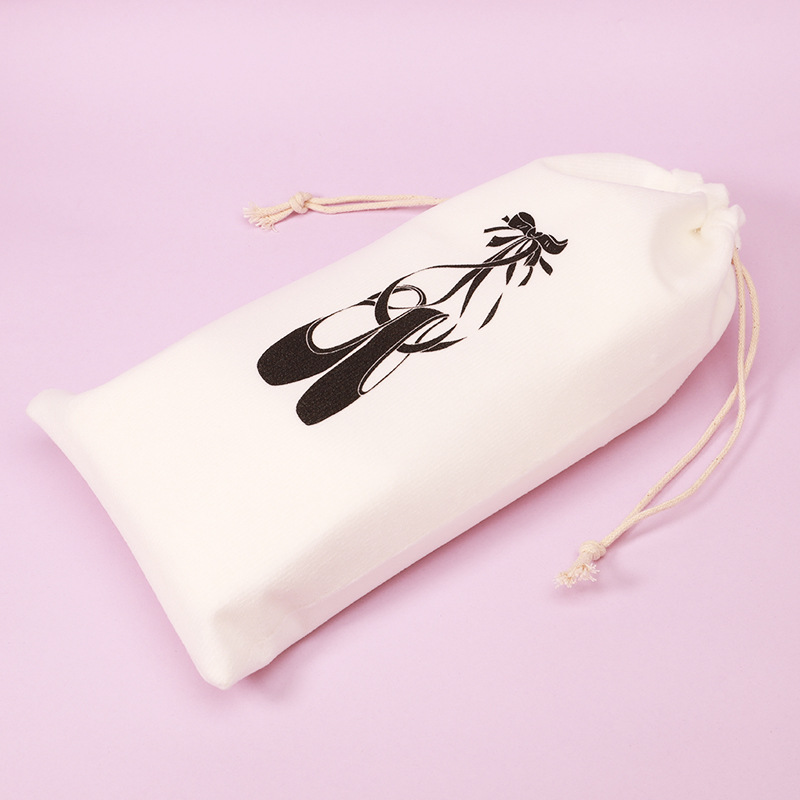 [Double drawstring] dance shoes storage bag drawstring velvet bag gift bag creative shoes logo advertising 13x27