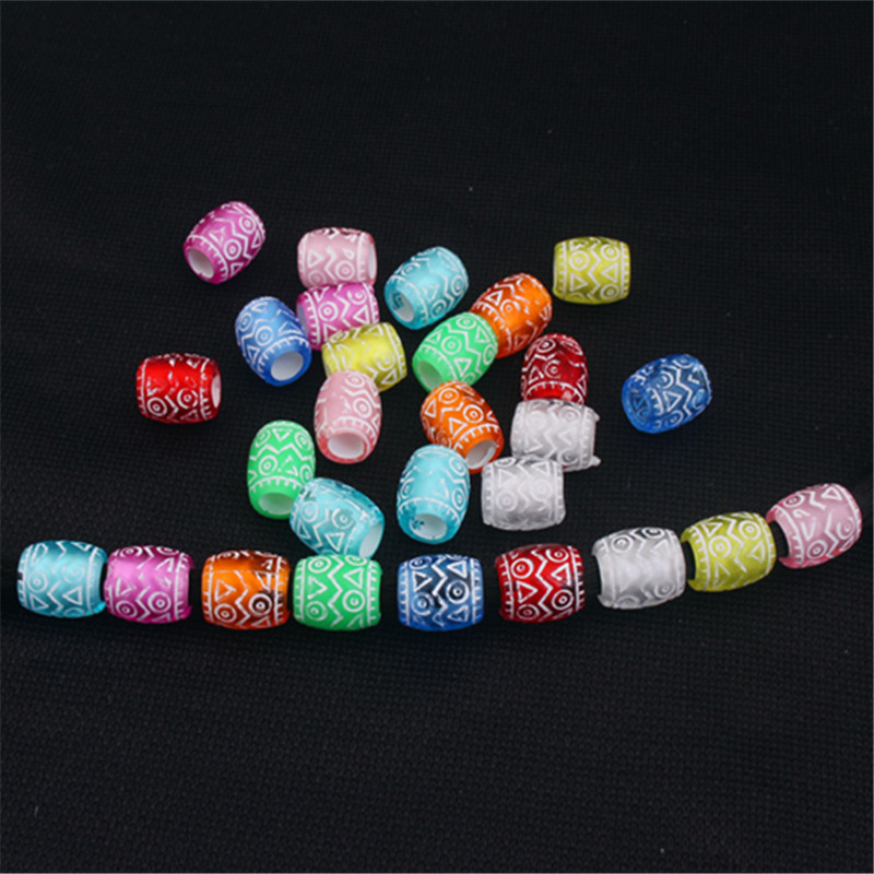 Dreadlock Jewelry, Headwear, Braided Hair, Decorative Beads, Girls and Kidsren's Braid Accessories, Colorfulful Large Hole Acrylic Beads