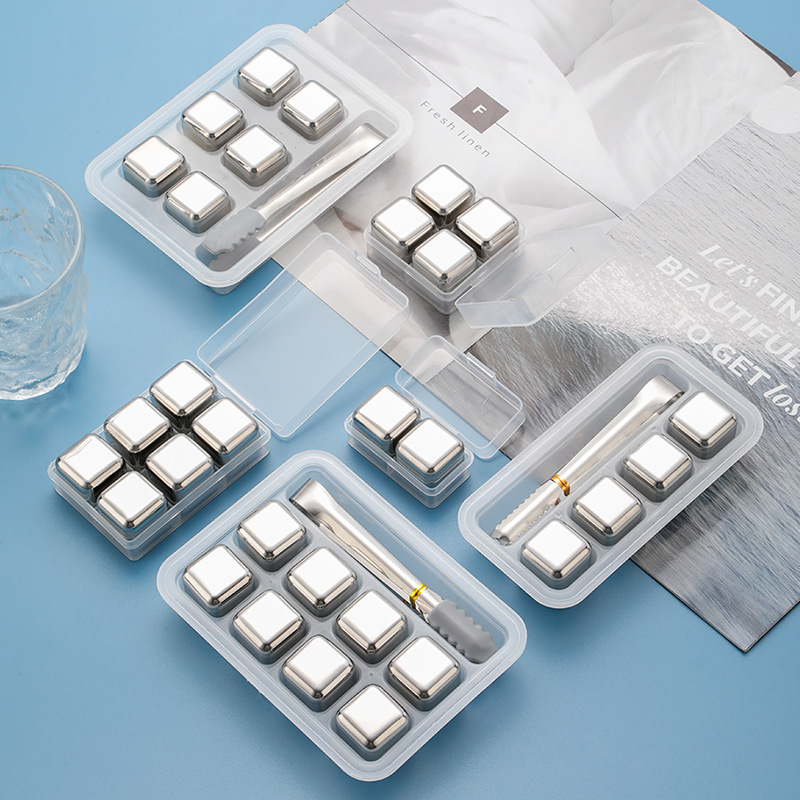 304 нержавеющая сталь металлический кубик льда Виски камень Быстро замороженный кубик льда зажим Креативный ледяной шар