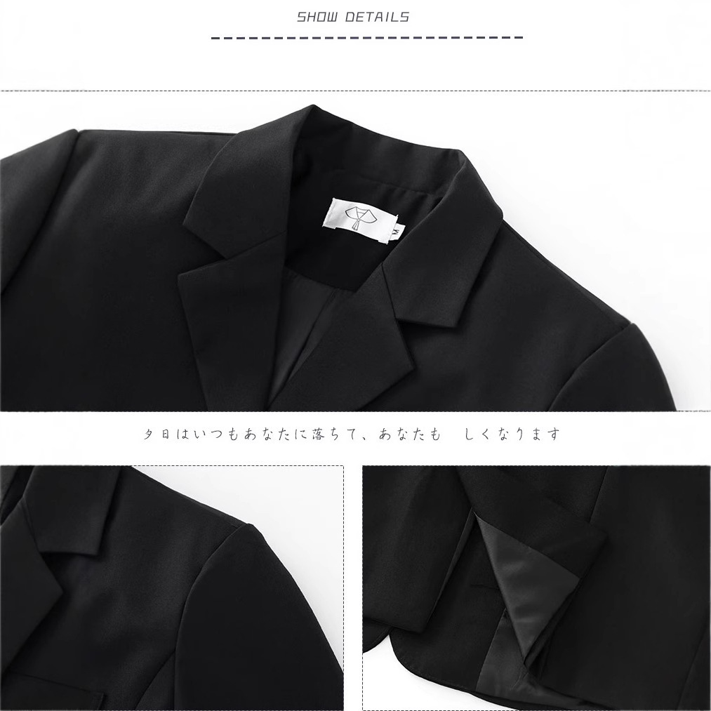 Original school for JK suit jacket women 2024 new autumn and winter thickened college uniform suit casual black suit