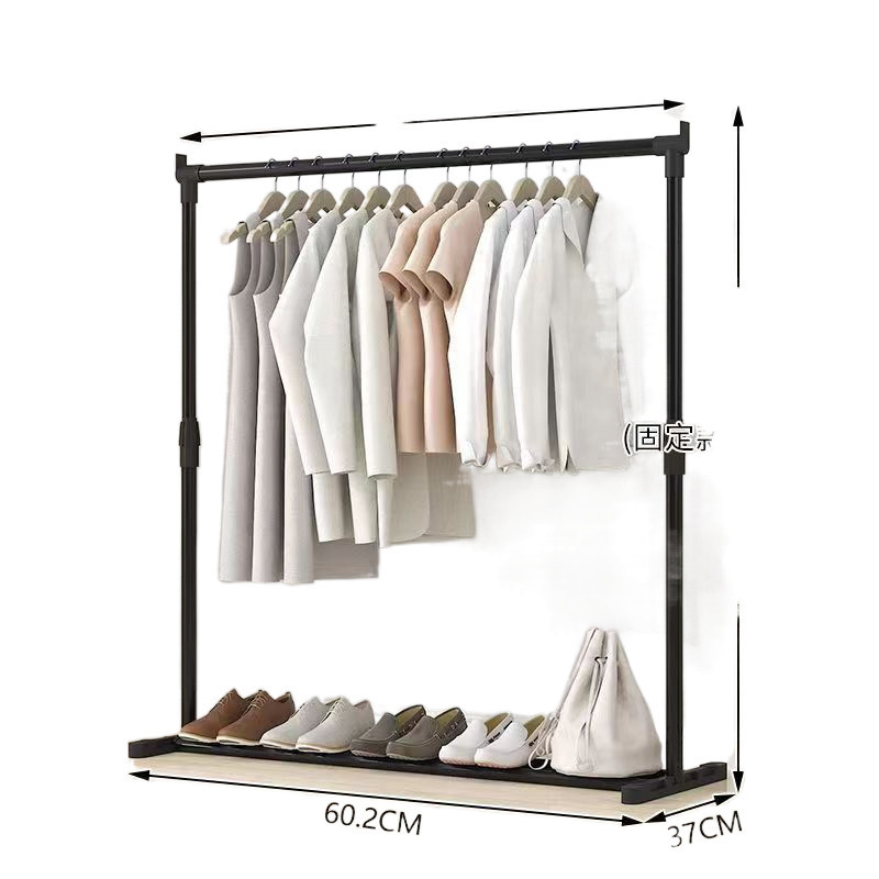 Simple Solid Floor Drying Rack Household Bedroom Coat Rack Balcony Clothes Drying Rack Vertical Rack