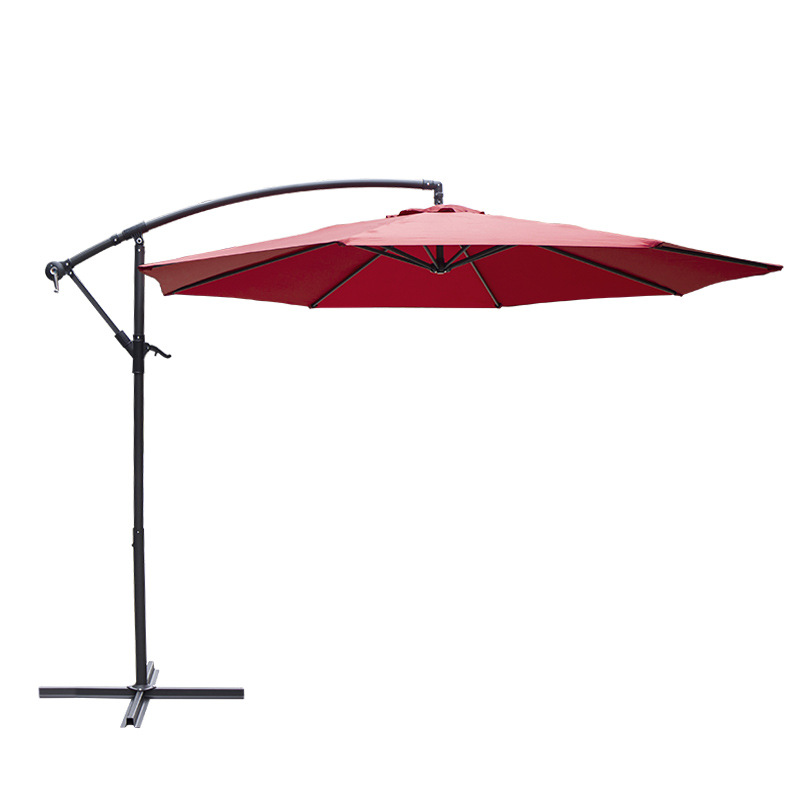Courtyard Banana Umbrella Outdoor Parasol with Light Solar Square Large Umbrella Beach Umbrella Stall Umbrella Balcony Sun Umbrella