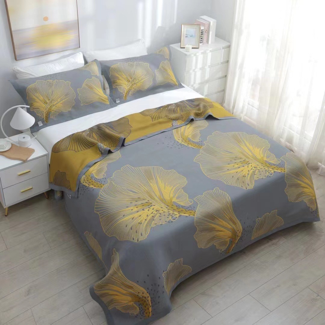 Wholesale new combed cotton fine sand gauze towel blanket soybean fiber blanket spring and summer single double autumn and winter leisure blanket