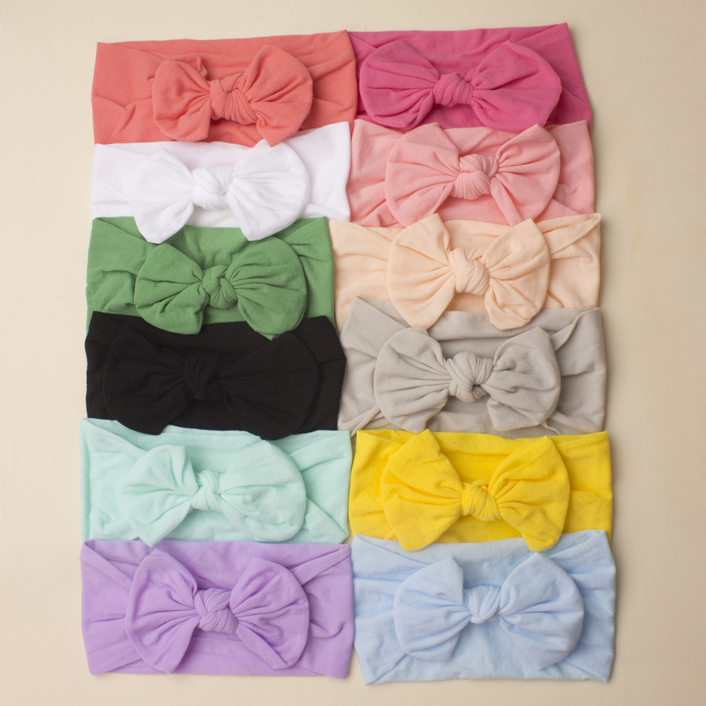 Baby hair accessories soft and comfortable nylon bow hair band children's accessories cute princess hair band