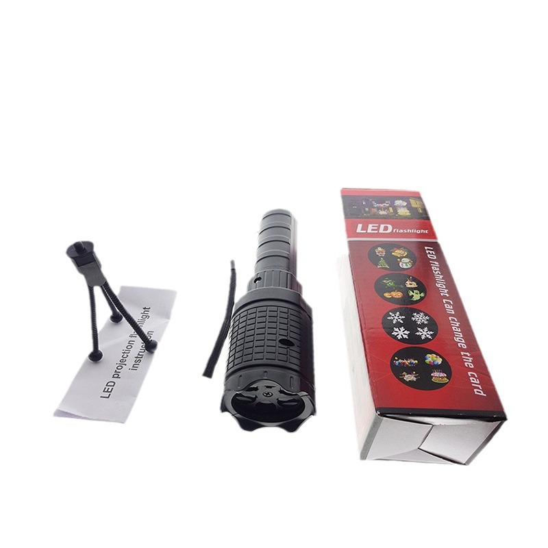 12-Picture Flashlight Card Film Light Christmas Snowflake Animation Projection Light Pattern Decorative Film Projection Light Cross-Border