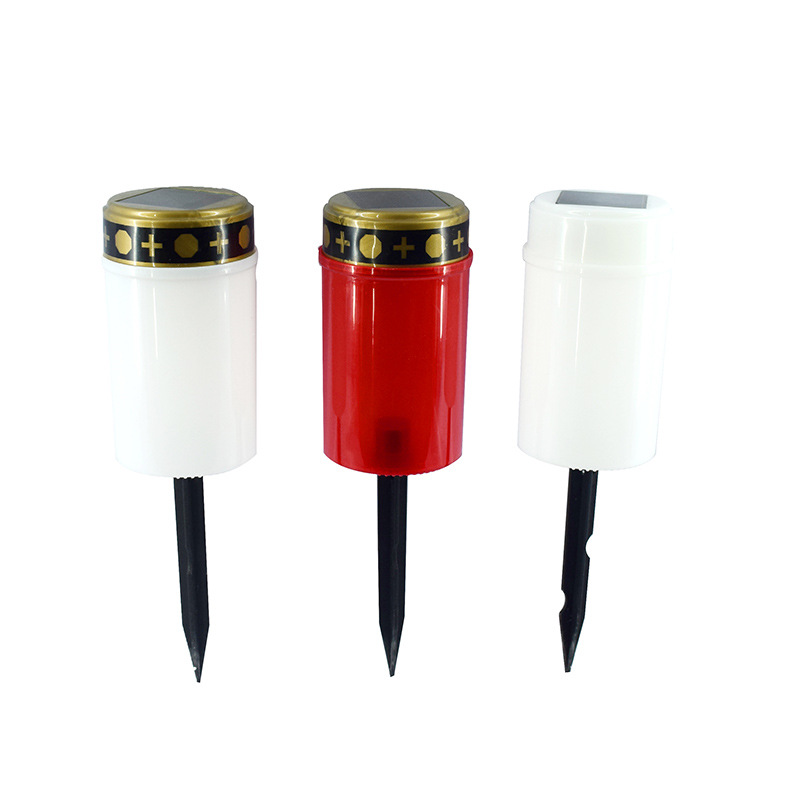 Outdoor Waterproof Solar Tomb Light LED Electronic Induction Candle Light Tomb Lights