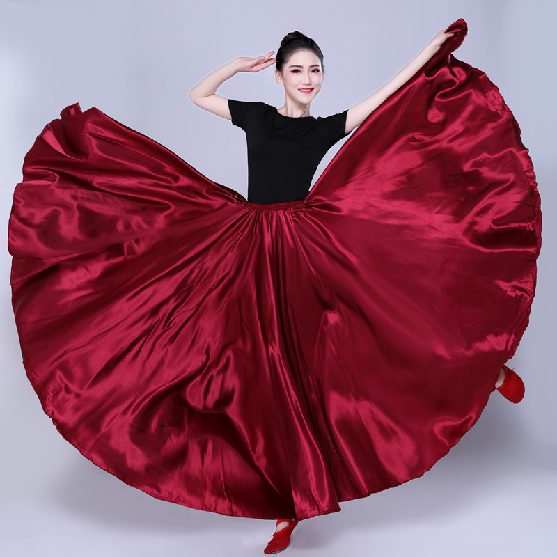 Xinjiang Dance Practice Skirt Yi Uygur Dance Practice Skirt Xizang Performance Costume Skirt Adult Large Swing Skirt Female
