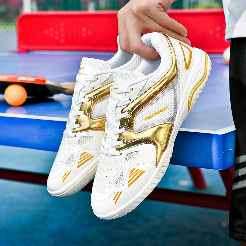 2025 Cross-Border New Table Tennis Shoes for Men and Women, Wear-Resistant, Breathable, Shock-Absorbing Sports Shoes, Non-Slip Nano Competition Ultra-Light Shoes