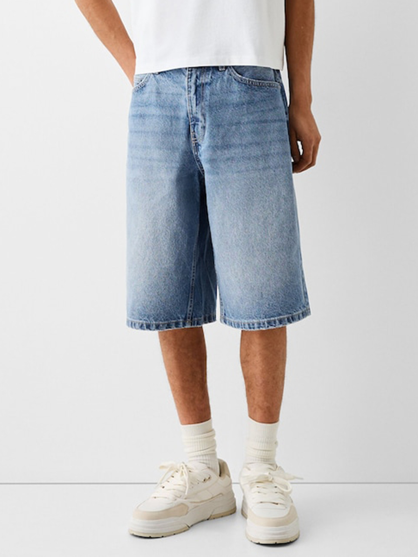 Cross-Border Exclusive Supply of European and American Men's Denim Shorts Amazon Aliexpress Men's New Denim Mid-Pants New Style