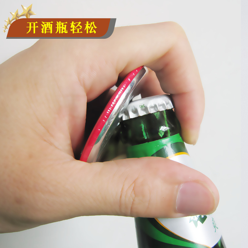 58/75mm bottle opener refrigerator sticker beer bottle opener consumables tinplate badge bottle opener blank consumables
