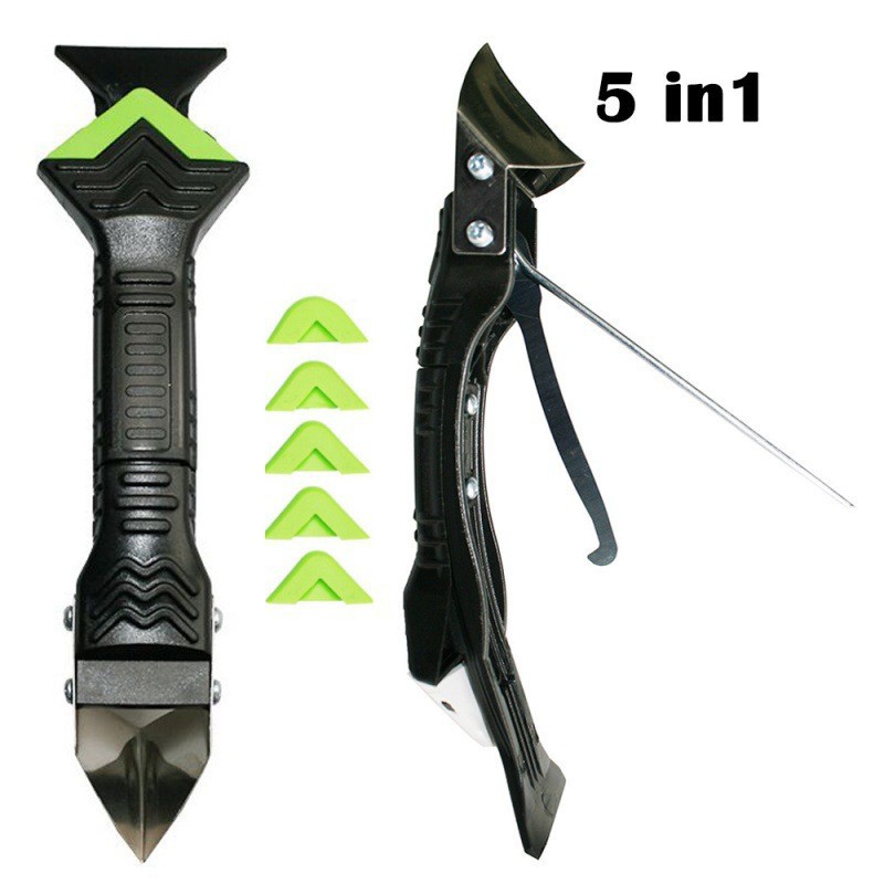 Cross-Border 12-Piece Caulking Tool Set, Six-In-One Stainless Steel Head Caulking Tool, Plastic Scraper, Sealant Scraper Set