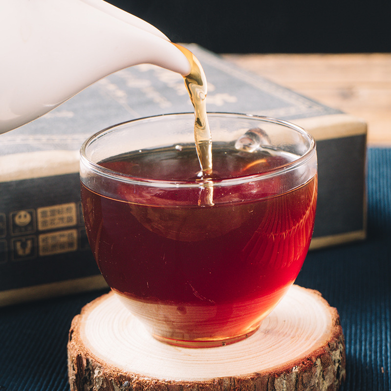 Black tea wholesale black tea Hunan Anhua black tea golden flower Fu brick tea Tianjian Fu brick 1kg old tea