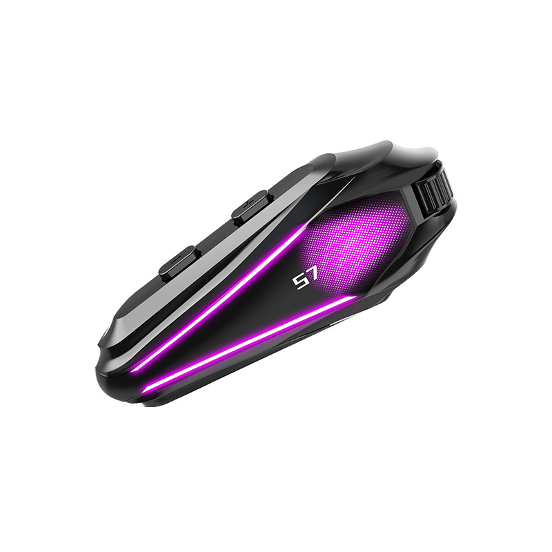 S7 External Motorcycle Helmet Bluetooth Headset with Long Battery Life, High Sound Quality, Waterproof, Frost-Resistant, Noise-Cancelling Riding Headset for Cross-Border Use