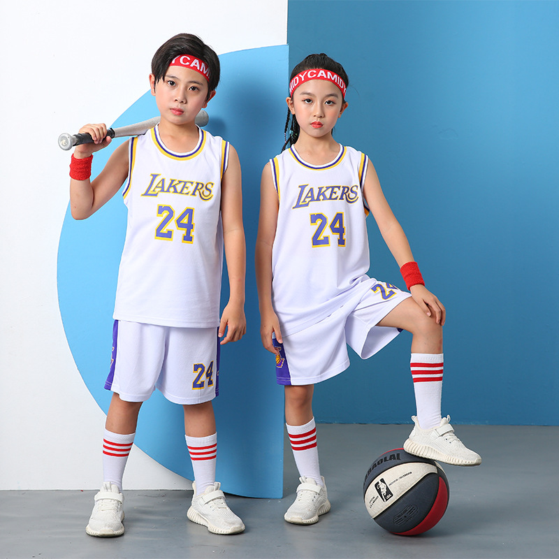 Children's Basketball Uniform Set No. 24 Jersey Sports Suit Training Uniform Kindergarten Performance Uniform Sports Meeting Jersey