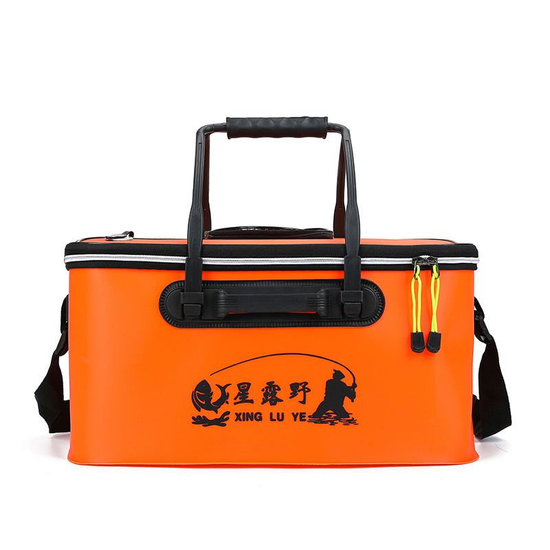 Live Fish Bucket Fishing Bucket Eva Foldableing Fishing Box Thickeneded Satchel Shoulder Multi-Functional Fish Box Fish Protection Bucket Fish Bucket