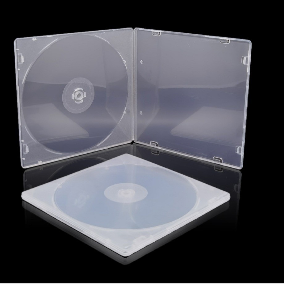 Source factory cd box transparent pp box pp single disc square rounded transparent DVD disc storage box wholesale