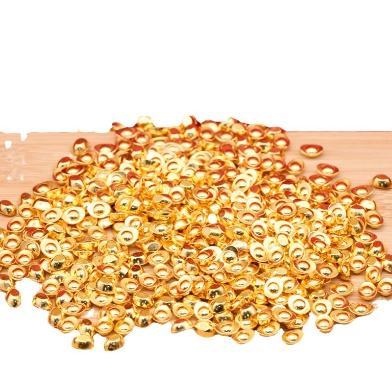 Chinese Ingot Sand Gold Small Ingot Artificial Mini Gold Bar Metal Crafts Jewelry Accessories Cornucopia Decorations