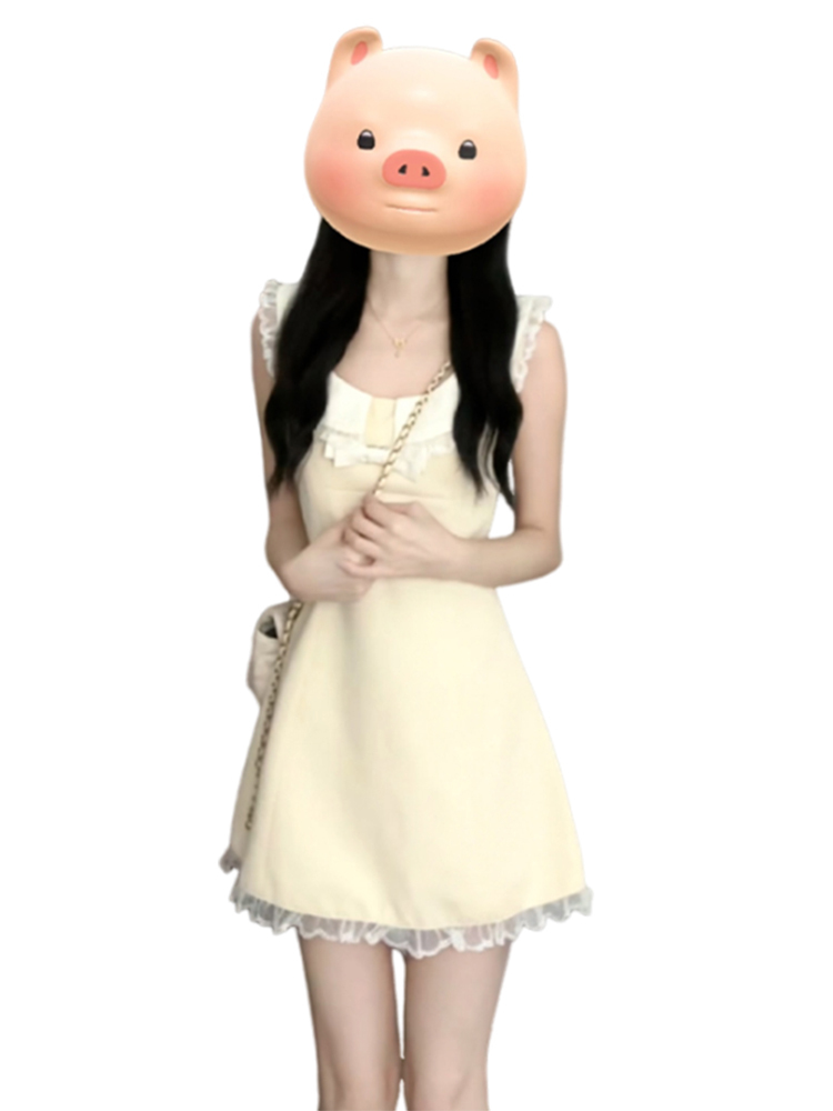 French Style Petite Slim Slim Sleeveless Dress Vest Dress A-Line Short Skirt Women Summer 2025 New Style 1