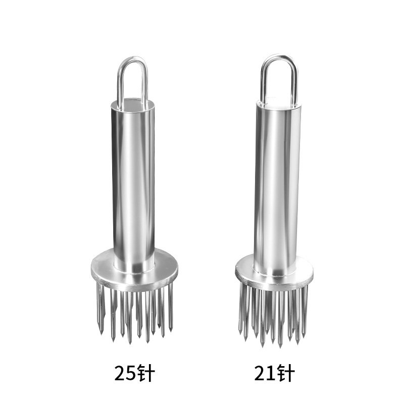304 Stainless Steel Meat Tenderizer Needle Steak Needle Meat Tenderizer Hammer Meat Tool Tendon Breaker Insert Meat Skewer Meat Piercing Tool