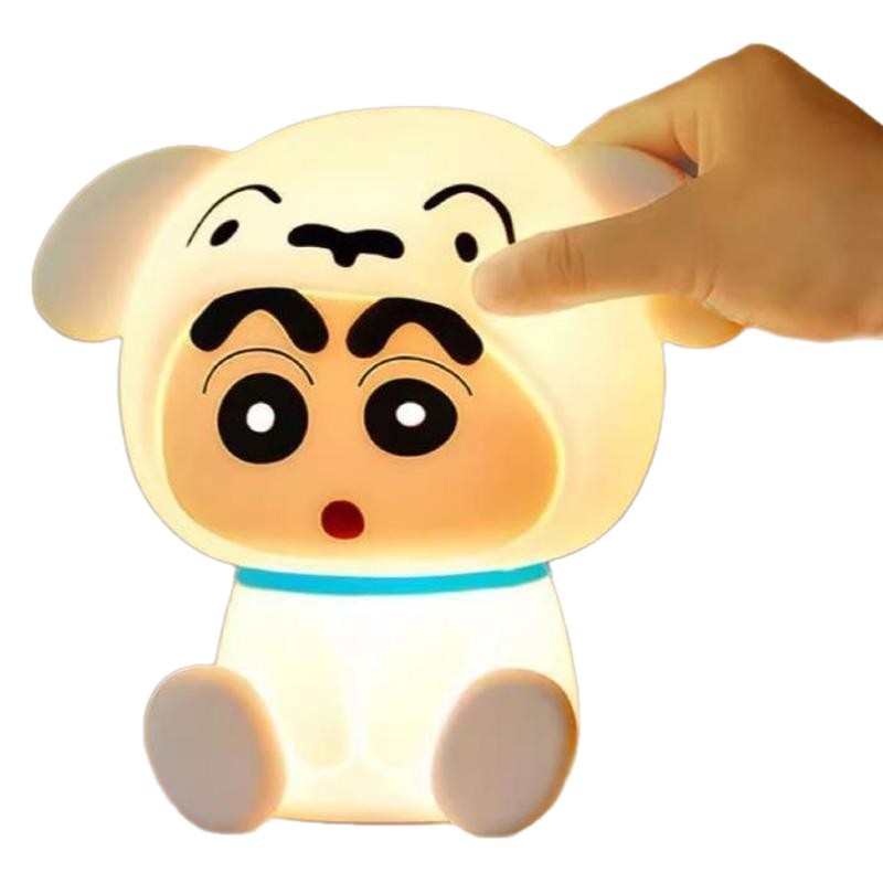 Crayon Shin-Chan Pat Lamp Creative Sleeping Companion Bedroom Nightstand Ornament Cute Night Light as a Gift for Girlfriend