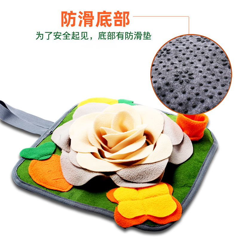 Upgraded Pet Sniffing Mat, Rabbit Feeding Mat, Hamster Sniffing Training Toy, Foraging Blanket, Mood Relief Slow Eating Mat