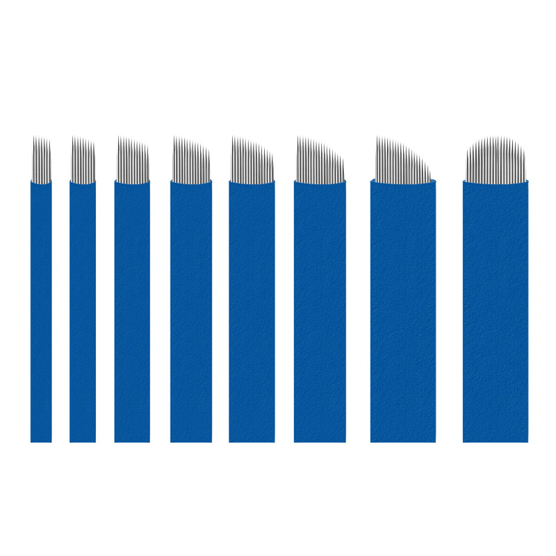 Special lines for tattoo eyebrow needle wholesale China blue tattoo needle blue skin 14 needle blue skin 18 needle floating eyebrow blade