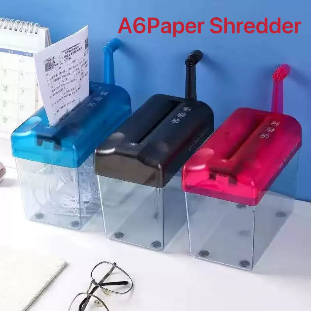Hand-Cranked Paper Shredder A4A6 Small Strip Shredder Financial Notes Classy Confidential Office Document Desktop Paper Shredder