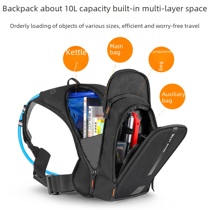 West Rider Bicycle Riding Backpack Outdoor Bag Casual Backpack for Men and Women Running Water Bag Sports Backpack Equipment