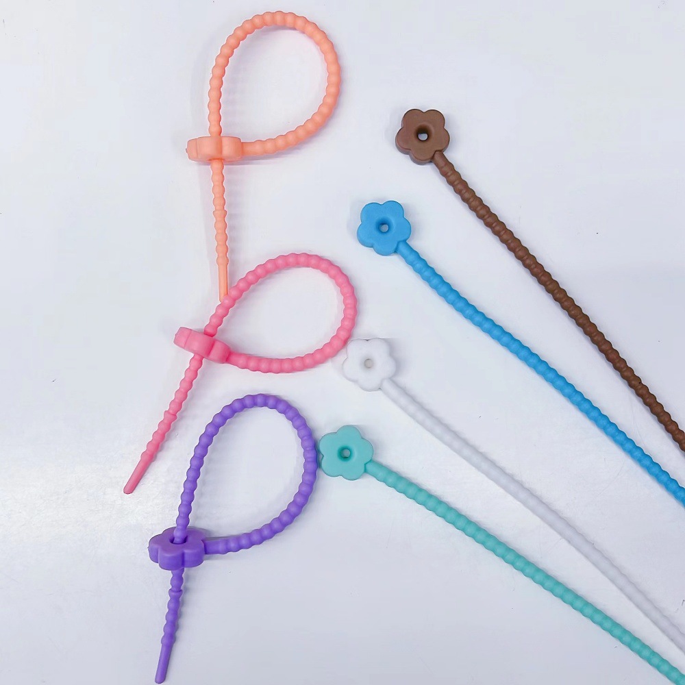 Большой силиконовый кабельный зажим, растягивающийся, для украшений