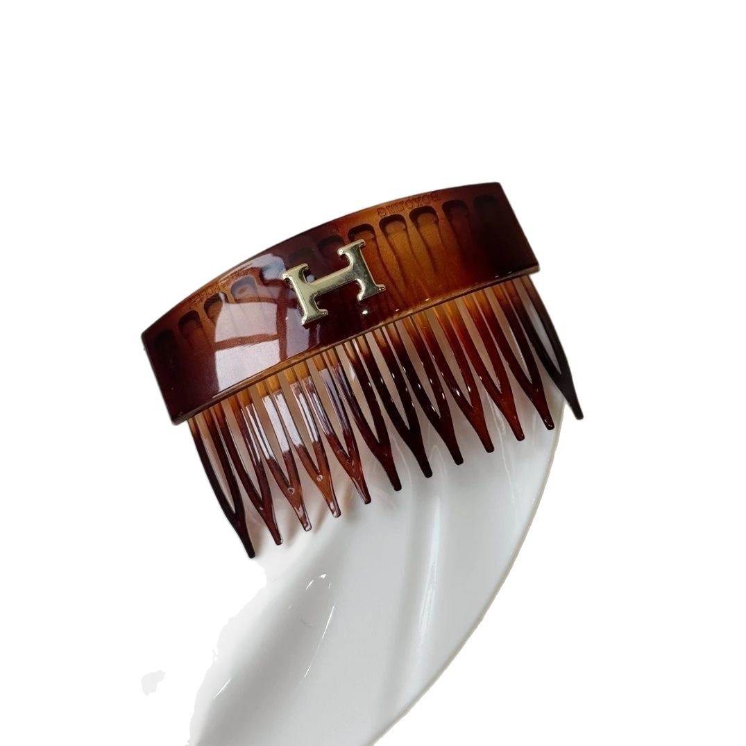 Korean Fashion Letter H Inverted Comb 2025 New Style Forehead Bangs and Back of Head Broken Hair Finishing Hair Comb Hair Accessories New