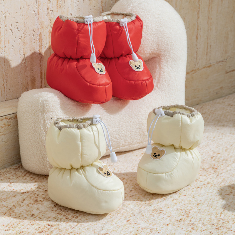 2025 Winter Thickeneded Cotton Shoes for Boys and Girls, Newborn Soft-Soled Shoe Covers, Baby Warm High-Top Shoes, Cotton Boots