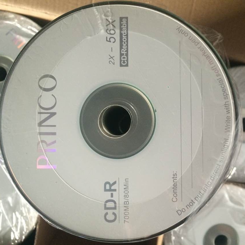 Manufacturer Wholesale Princo Brand Cd-R 52X Blank Disc 700Mb Cd Blank Disc