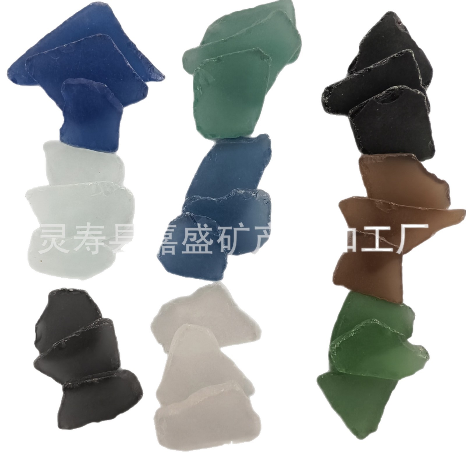 Frosted Sea Glass Pieces Hand-Pasted Christmas Tree Decoration Glass Pieces Landscaping Home Decoration Stained Glass Pieces