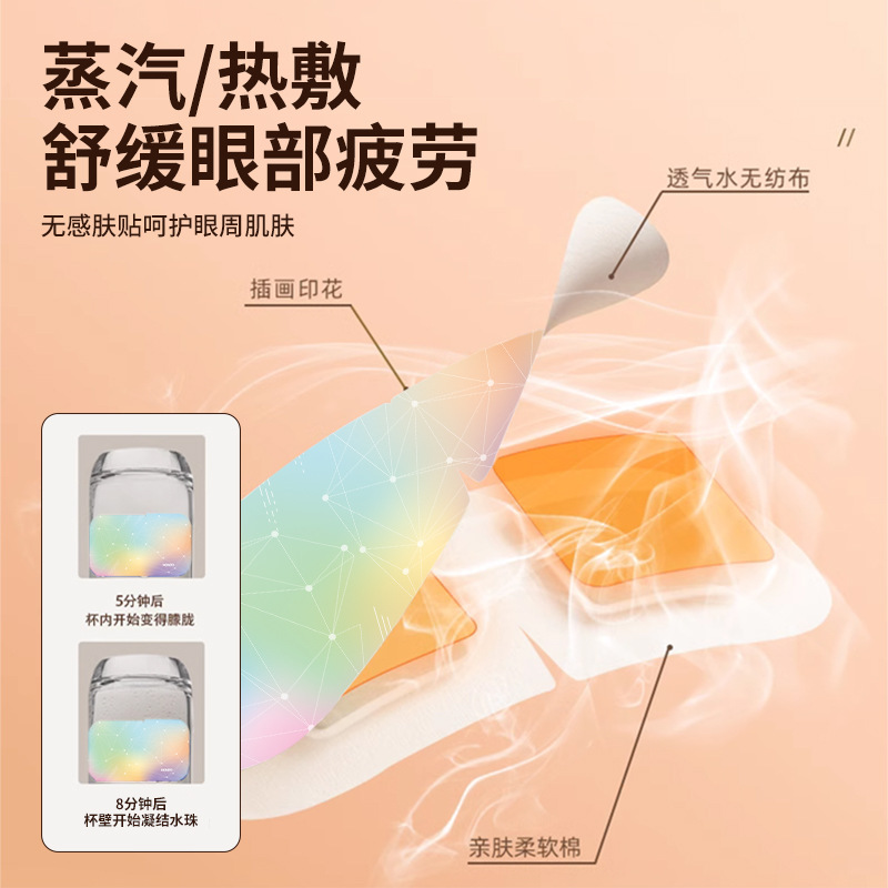 Steam Eye Mask Manufacturer Wholesale Steam Hot Compress Mugwort Eye Mask to Relieve Eye Fatigue Lutein Eye Mask Customization