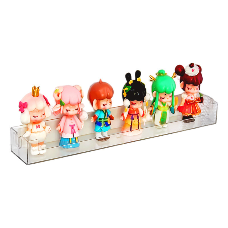 Cute display rack transparent wall hanging blind box wall bubble Mate hand storage box transparent small ornaments display rack