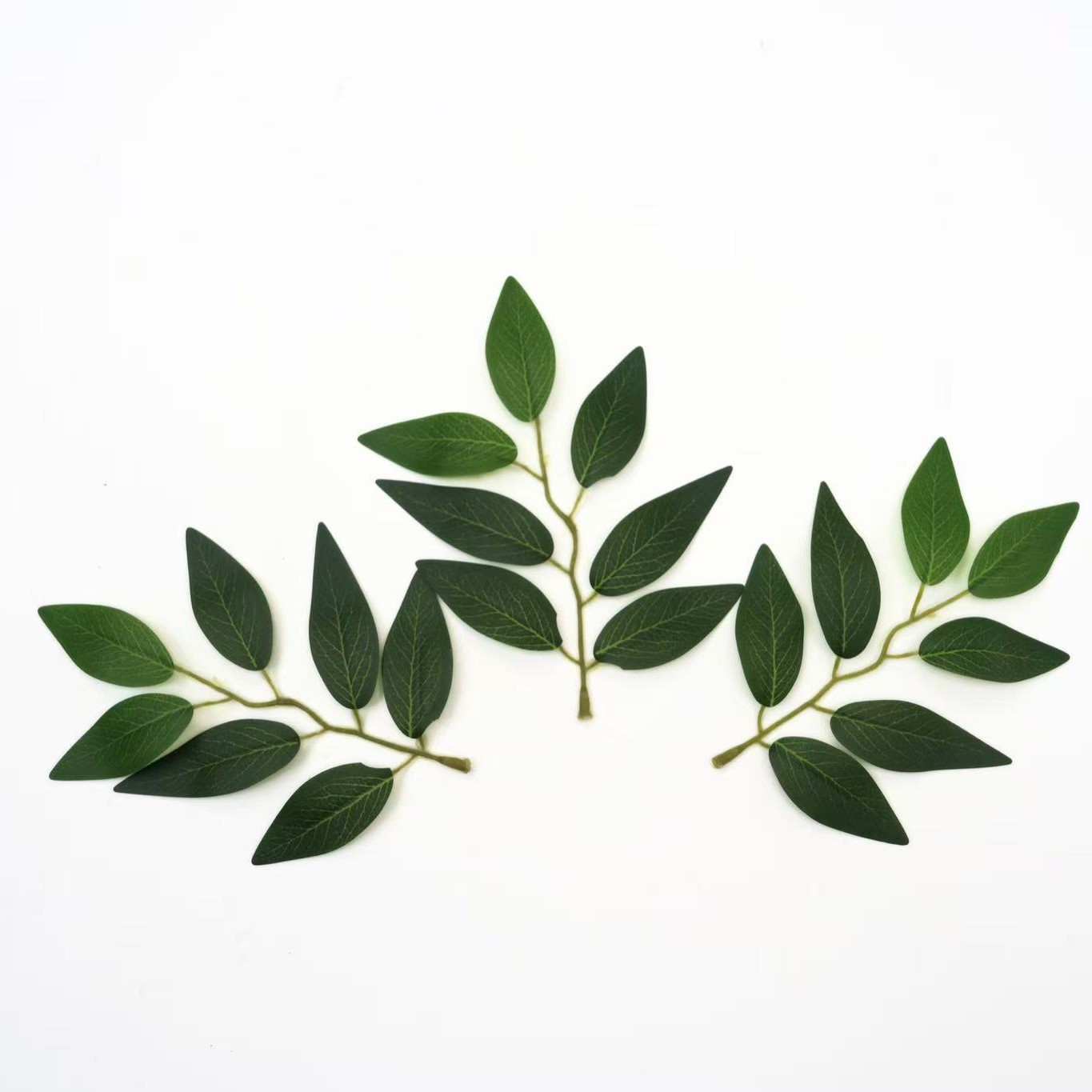 Factory Direct Supply of Simulated Jujube Leaves 7 Leaves Wholesale Supply Home Photography Decoration Green Plant Accessories