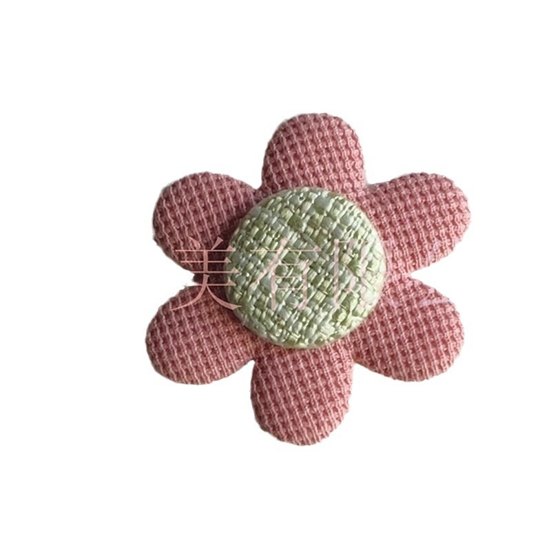 Factory direct ultrasonic five-petal flower Korean hair accessories sunflower fabric decorative accessories wholesale