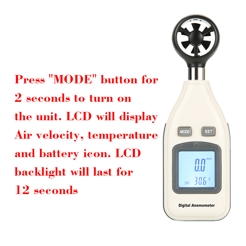 Biaozhi Gm816A Handheld Portable Anemometer Gm8908 High-Precision Anemometer Wind Temperature Meter Anemometer