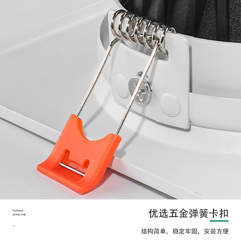 Square Recessed Grille Cob Spotlight Aluminum Surface Ring Hill Wall Washer Light Double/Single Head Anti-Glare Ceiling Light