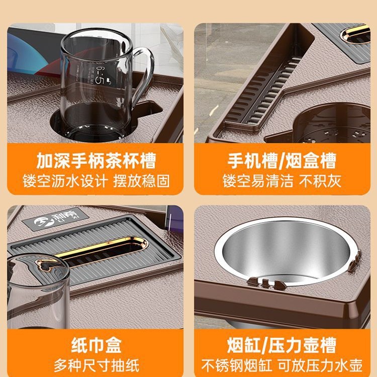 Automatic Mahjong Table Coffee Table Tea Rack Chess and Card Room Mahjong Machine Small Coffee Table Water Cup Holder Mahjong Hall Tea Table