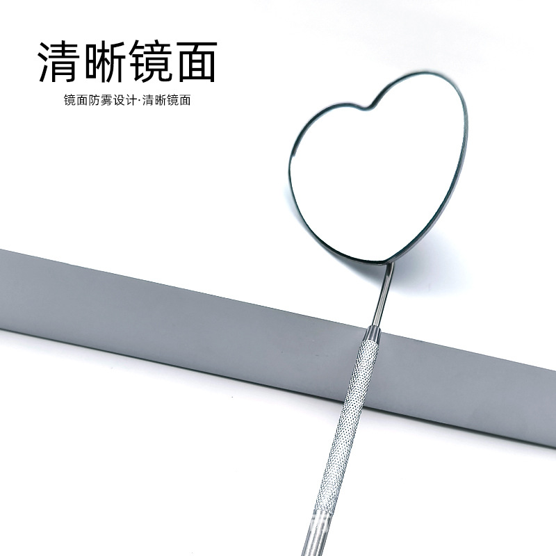 Cross-border e-commerce beauty makeup stainless steel anti-fog grafting eyelash mirror beauty auxiliary eyelash beauty tool eyebrow clip mirror