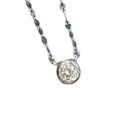 Platinum Pt950 Natural Diamond Sparkling Bubble Clavicle Chain Normcore, Exquisite and Versatile, Simple and Essential for Work Clothing and Dating