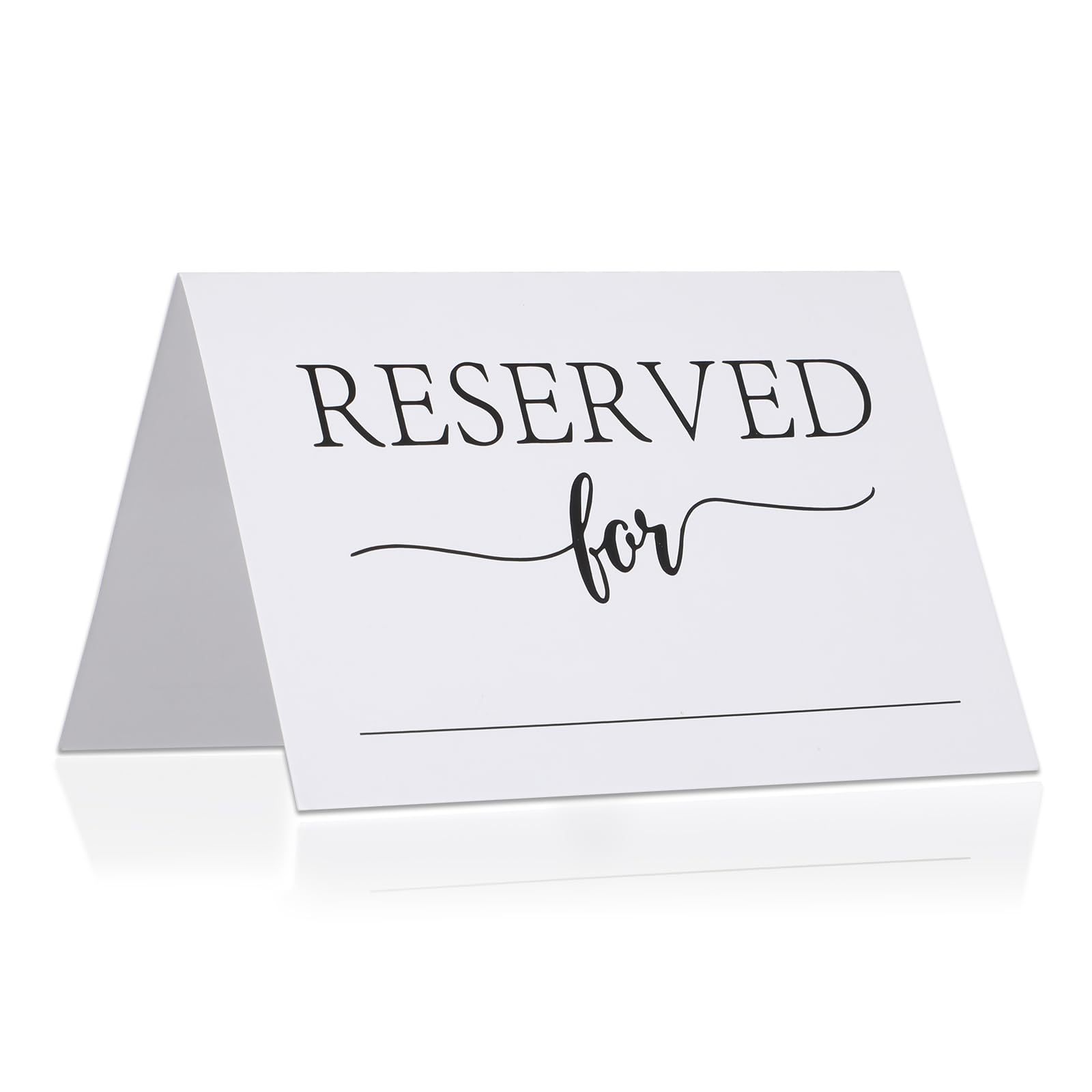 Белые таблички «Забронировано» для свадебного банкета, неформальные таблички «Забронировано» для ресторанов и вечеринок