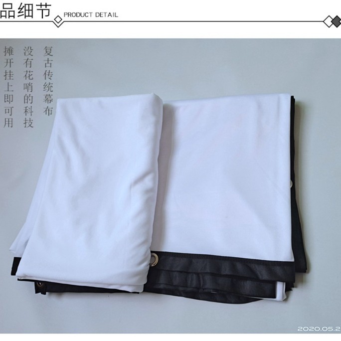 100-inch outdoor simple soft projection screen front projection rear projection outdoor camping party projection screen without crease in stock