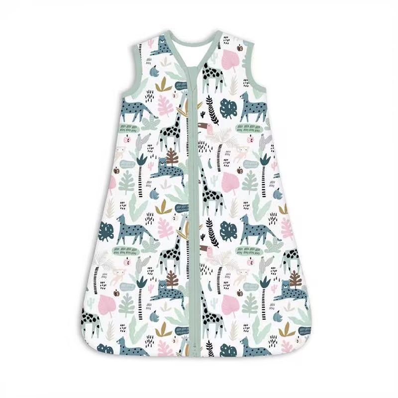 Factory Customized Cross-Border Amazon Baby Sleeping Bag, Baby and Children's Class a Pure Cotton Four-Season All-In-One Vest Anti-Kick Quilt