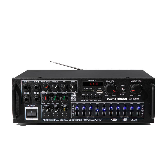 Прямые поставки усилителя мощности Bluetooth высокой мощности EQ эквалайзер 12V для площади танцев FM уличный профессиональный усилитель