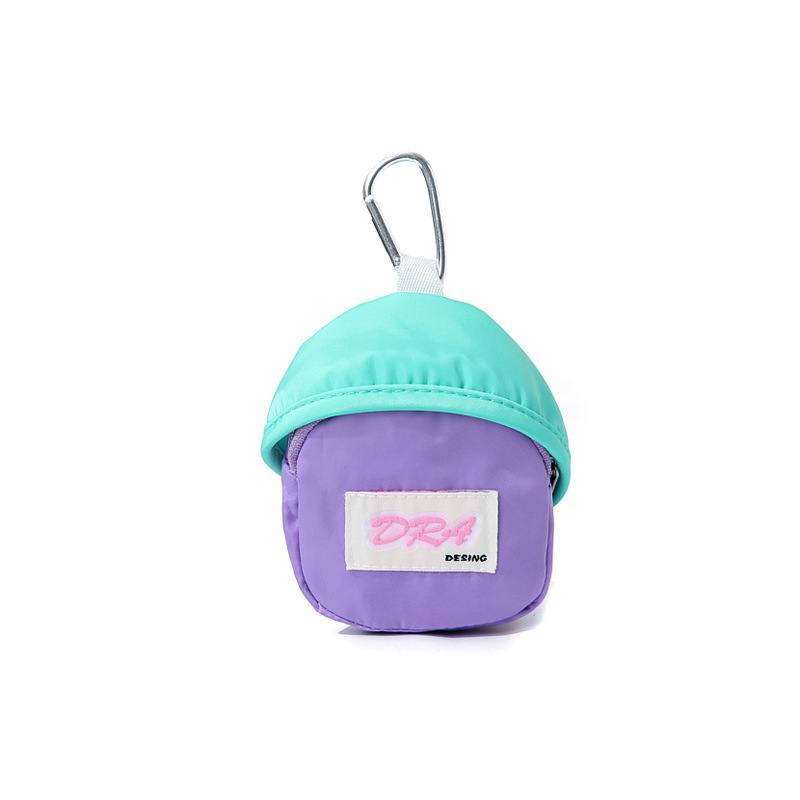 Mobile phone backpack mini pendant new outdoor portable storage bag headset coin purse key bag candy color creative