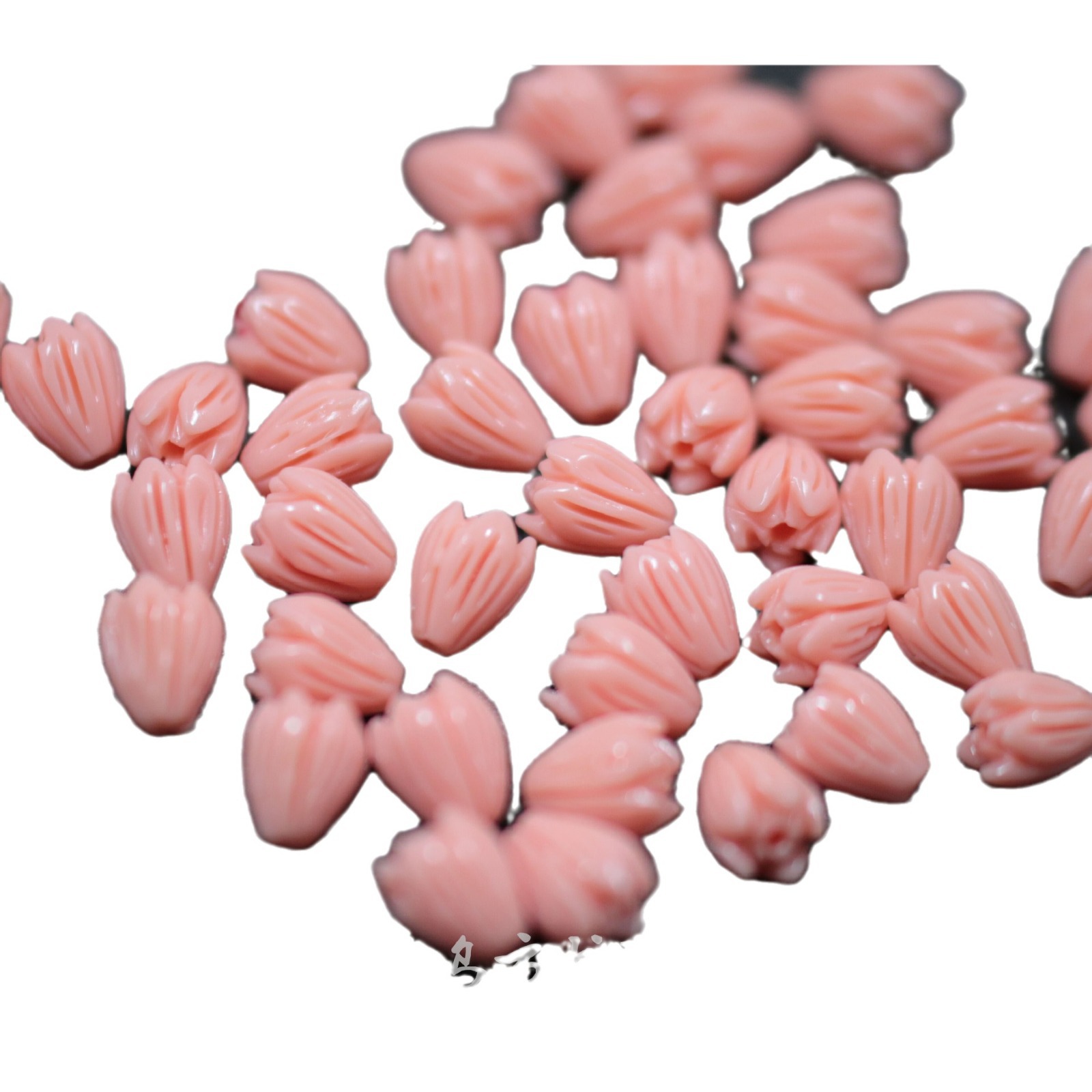 P3 Yi Ke 6*9mm Wild Rose Small Flower Bud Shell Powder Embossed Antique diy Hairpin Jewelry Wholesale